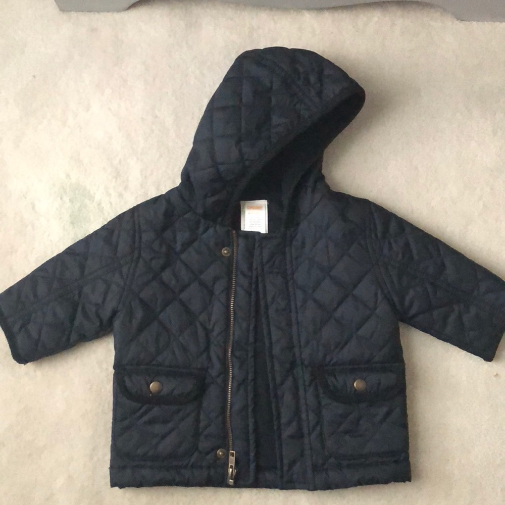 Boys Navy fleece coat